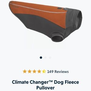 Ruffwear Dog Fleece Pullover Sweater Jacket, size Small